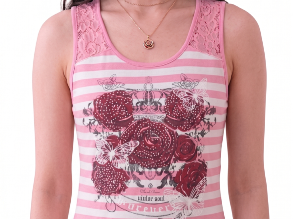 Casual Sleeveless Striped Women and girls  Top